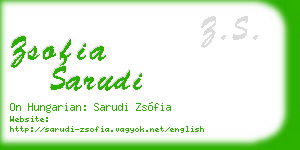 zsofia sarudi business card