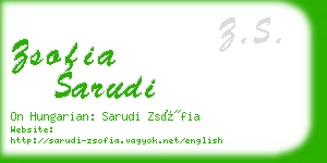 zsofia sarudi business card